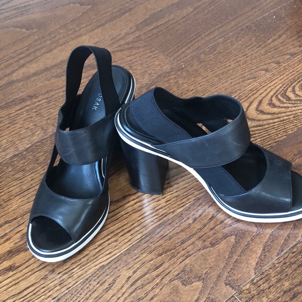 Rudsak black and white heeled sandal